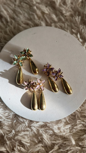 خرید و قیمت گوشواره آویز میناکاری از analiaccessory گوشواره آویز میناکاری - analiaccessory گرگان