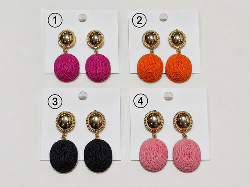 خرید و قیمت گوشواره حصیری رافیا از analiaccessory گوشواره حصیری رافیا - analiaccessory گرگان